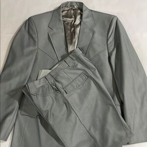 Unique Men's Western Gray Suit Mesquite by Niver Fort Worth Texas